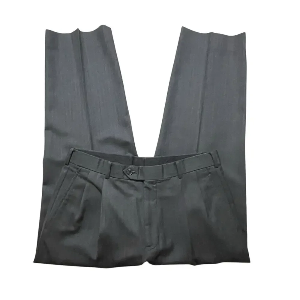 Brooks Brothers Saxxon Suit Mens 44 S Gray Madison 1818 2pc Pants 32x27.5 USA